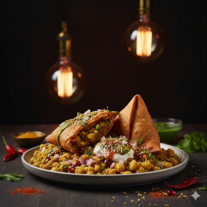 Samosa Matar Chaat